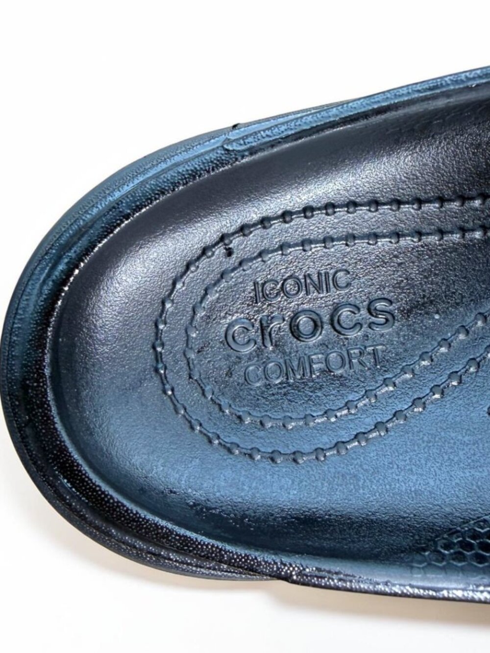 Crocs Stomp Loafers in black, size Men’s 7 / Women’s 9. - Picture 8 of 8